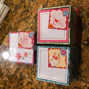 Set of 3 - memo cubes